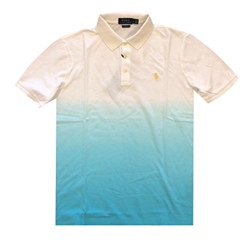 Polo Ralph Lauren Mens Classic Fit Mesh Polo T-Shirt (M, White/
